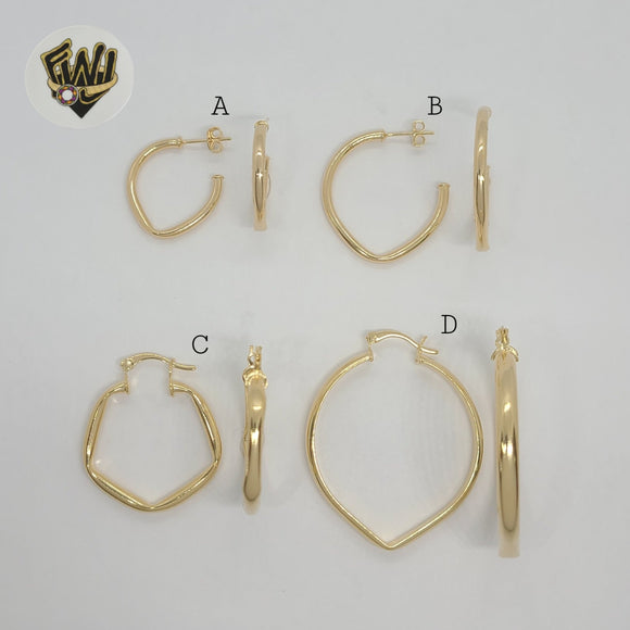 (1-2981) Gold Laminate - Plain Hoops - BGF - Fantasy World Jewelry