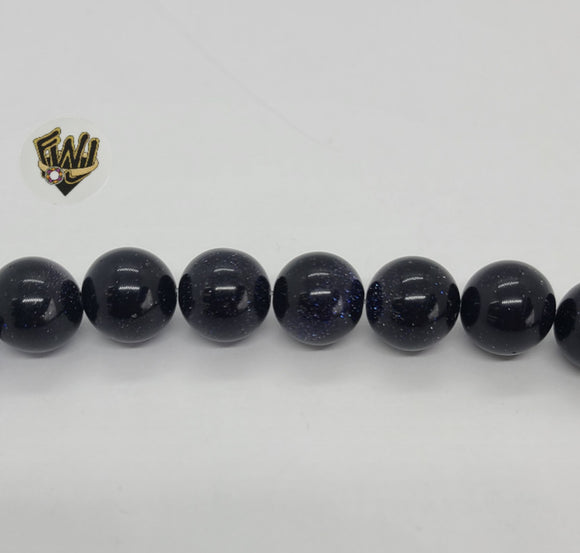 (MBEAD-142) 14mm Venturina Azul Beads - Fantasy World Jewelry