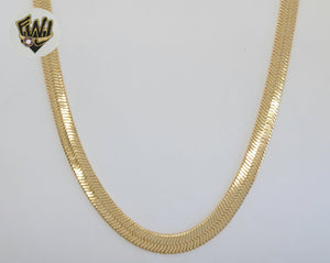 (1-1846) Gold Laminate - 7mm Herringbone Link Chain - BGF