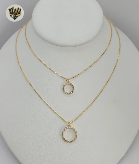 (1-6322) Gold Laminate- Layering Necklace - BGF - Fantasy World Jewelry