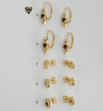 (1-1144) Gold Laminate Earrings - BGF - Fantasy World Jewelry