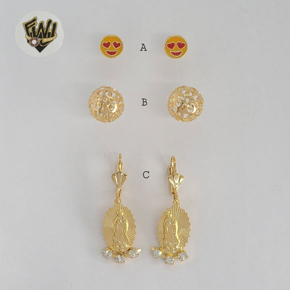 (1-1164) Gold Laminate - Earrings - BGF