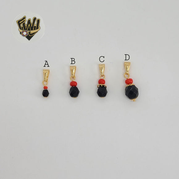 (1-2331) Gold Laminate - Azabache Pendants - BGF