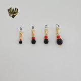 (1-2331) Gold Laminate - Azabache Pendants - BGF