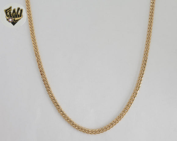 (1-1790) Laminado de oro - Cadena de eslabones curvos de 3,5 mm - BGO