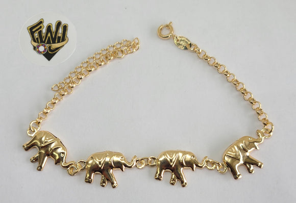 (1-0519) Gold Laminate Bracelet -3mm Rolo Link  Bracelet- 7.5''-Adjustable-BGF - Fantasy World Jewelry