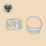 (2-5266) 925 Sterling Silver - Horse Ring for Men - Fantasy World Jewelry