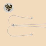 (2-66004) Plata de Ley 925 - Collar de Bolas Ajustables de 1mm.