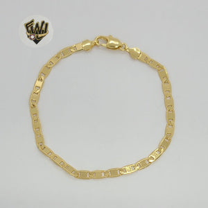 (1-0419) Gold Laminate - 3.5mm Marine Link Bracelet - 7" - BGO - Fantasy World Jewelry