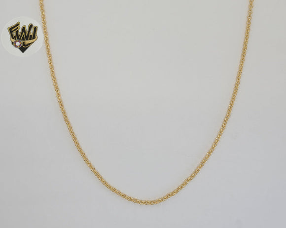 (1-1583) Laminado de oro - Cadena de eslabones Rolo de 2 mm - BGF