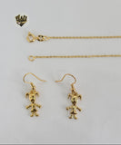 (1-6084) Gold Laminate - Family Pendant Set - BGF - Fantasy World Jewelry