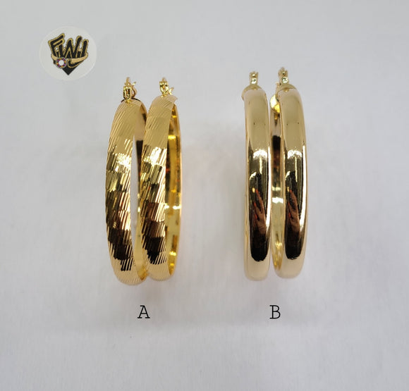 (1-2739-1) Gold Laminate Hoops - BGO - Fantasy World Jewelry