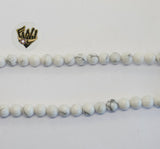 (MBEAD-262) 6mm Howlite Beads - Fantasy World Jewelry
