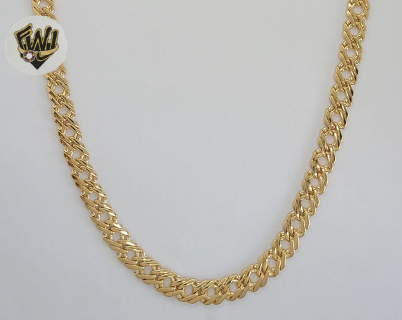 (1-1821) Gold Laminate - 6.5mm Double Curb Link Chain - BGO