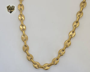 (4-3181) Stainless Steel - 11mm Puff Marine Link Chain - 30" - Fantasy World Jewelry