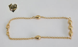 (1-0072) Gold Laminate - 2.5mm Rolo Link Anklet - 10" - BGO - Fantasy World Jewelry