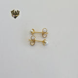 (1-1019) Gold Laminate - Pearls Earrings - BGO - Fantasy World Jewelry