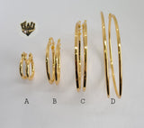 (1-2821) Gold Laminate - Plain Hoops - BGO - Fantasy World Jewelry