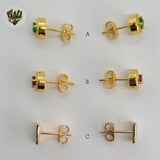 (1-1169) Gold Laminate - Stud Earrings - BGO - Fantasy World Jewelry