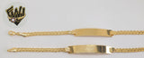 (1-0585-1) Gold Laminate Bracelet- 4mm Box Link Bracelet w/Plate-7''-BGF - Fantasy World Jewelry