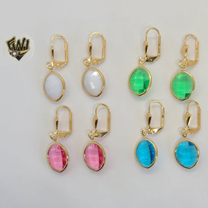 (1-1157) Gold Laminate - Long Earrings - BGF - Fantasy World Jewelry