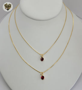 (1-6509-2) Gold Laminate - Layering Zircon Charms Necklace - BGF