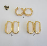 (1-2671) Gold Laminate Hoops - BGO - Fantasy World Jewelry