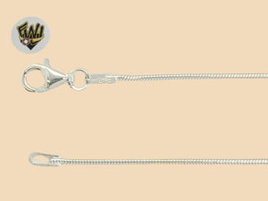(2-0124) 925 Sterling Silver - 1mm Snake Link Anklet - 10" - Fantasy World Jewelry