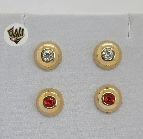 (1-1131) Gold Laminate - Studs Earrings - BGF - Fantasy World Jewelry