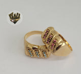 (1-3083) Gold Laminate- CZ Ring - BGF - Fantasy World Jewelry