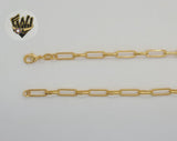 (1-1540-C) Gold Laminate - 5mm Long Rolo Paper Clip Link Chain - BGO