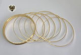 (1-4009) Gold Laminate - 1.5mm Classic Bangles - Dozen - BGO - Fantasy World Jewelry