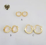 (1-2645) Gold Laminate Hoops - BGO - Fantasy World Jewelry