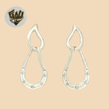 (2-3090) 925 Sterling Silver - Long Zircon Earrings. - Fantasy World Jewelry