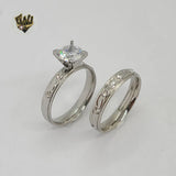 (4-0096) Stainless Steel - Wedding Rings. - Fantasy World Jewelry