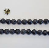 (MBEAD-276) 10mm Black Beads w/Design - Fantasy World Jewelry