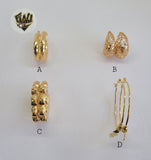 (1-2609 E-F) Gold Laminate Hoops - BGO - Fantasy World Jewelry