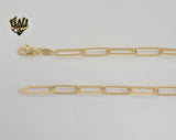 (1-1814 D-F) Gold Laminate - 5mm Paper Clip Link Chain - BGF