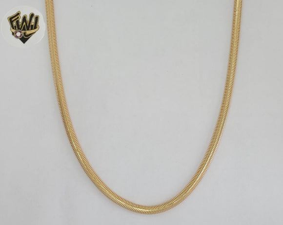 (1-1699) Laminado de oro - Cadena de eslabones mágicos en espiga de 4 mm - BGF