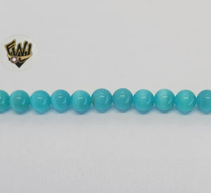 (MBEAD-265) 6mm Ojo De Gato Beads - Fantasy World Jewelry