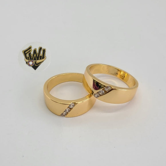 (1-3151-1) Gold Laminate -Classic Ring w/CZ - BGO - Fantasy World Jewelry