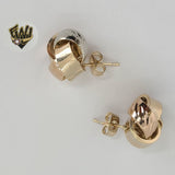 (1-1047) Gold Laminate - Knot Earrings - BGO - Fantasy World Jewelry