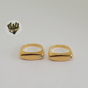 (1-3025) Gold Laminate - Ring with CZ - BGF - Fantasy World Jewelry
