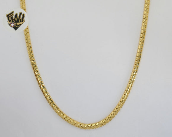 (1-1819) Laminado de oro - Cadena de eslabones alternativos de 4,3 mm - BGO