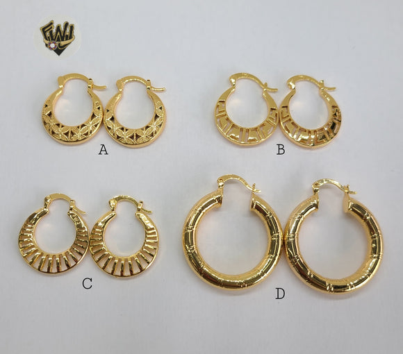 (1-2690) Gold Laminate Hoops - BGO - Fantasy World Jewelry