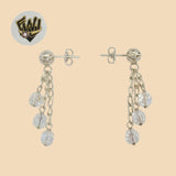 (2-3142) 925 Sterling Silver - Long Stone Earrings. - Fantasy World Jewelry