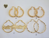 (1-2719) Gold Laminate Hoops - BGO - Fantasy World Jewelry