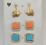 (1-1200) Gold Laminate Earrings - BGF - Fantasy World Jewelry