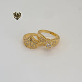 (1-3192) Gold Laminate - Wedding Rings - BGO - Fantasy World Jewelry