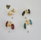 (1-1024) Gold Laminate - Studs Earrings - BGF - Fantasy World Jewelry